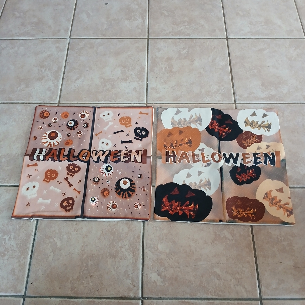 Set of 2 Halloween Throw Pillow Cases